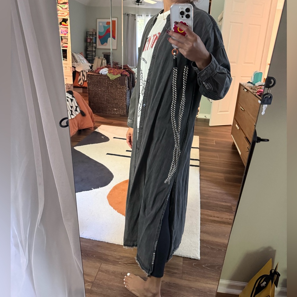 Free people Jeans duster Long Gray Coat